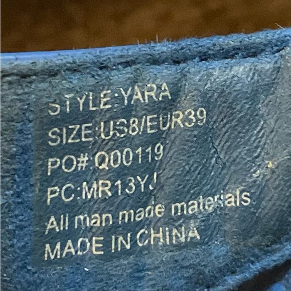 Vionic orthaheel bright blue size 8 sandals/flipies with sliver cut out triangle - Picture 5 of 5